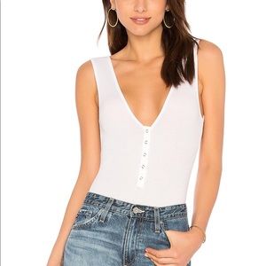 NWOT Free People — White Bodysuit